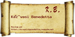 Kövesi Benedetta névjegykártya